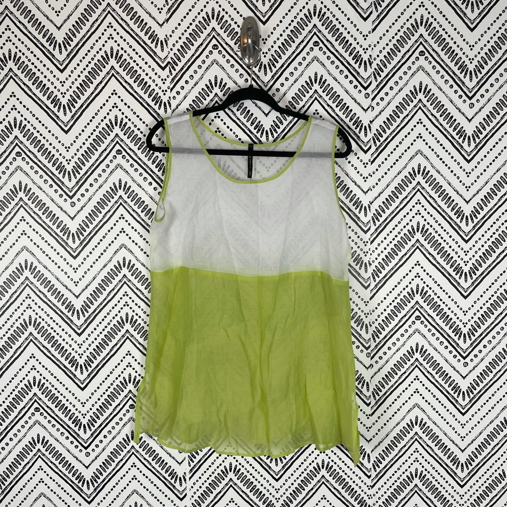 Nwt IC by Connie K Colorblock Sheer Tank Top L